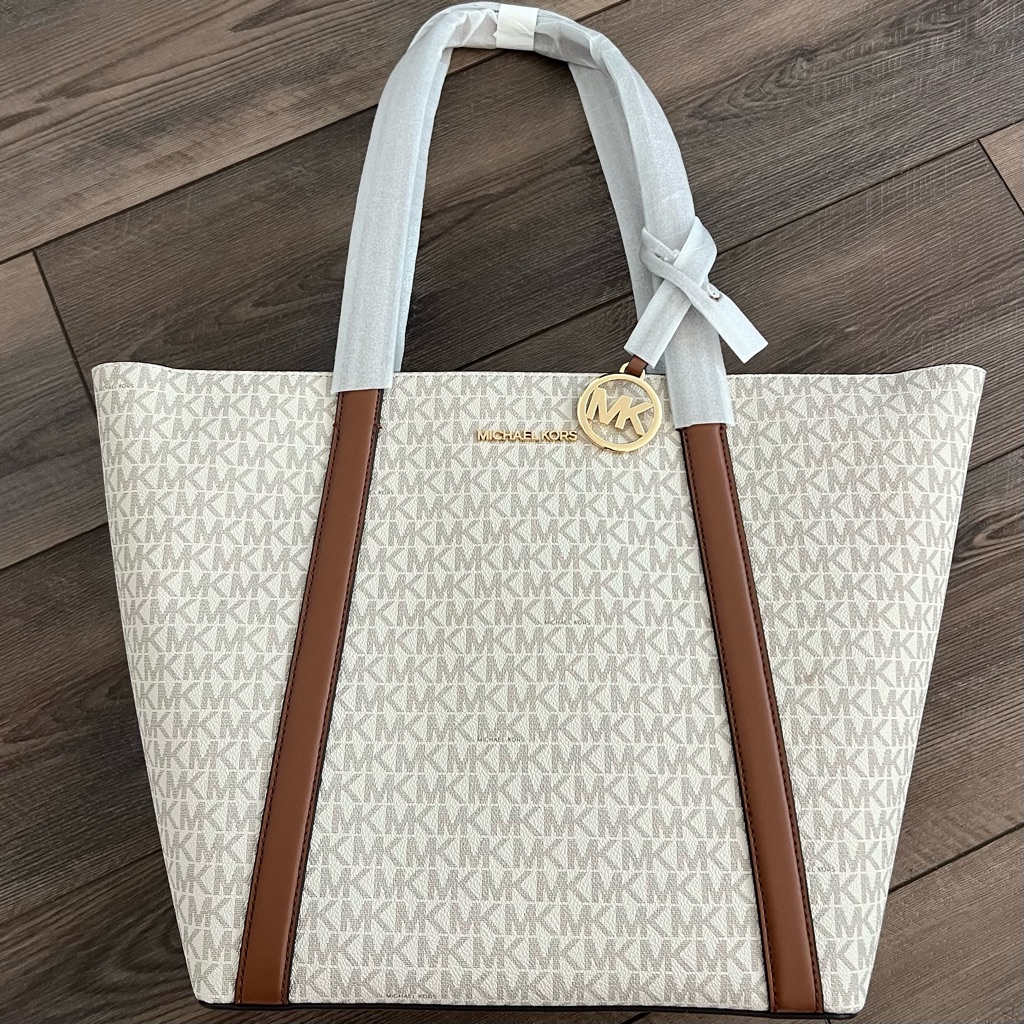 Nwt Michael Kors Pratt Large Top Zip Shoulder Tote In Vinella